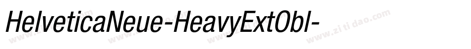 HelveticaNeue-HeavyExtObl字体转换