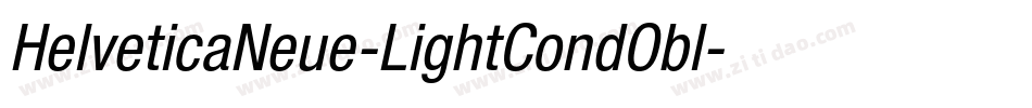 HelveticaNeue-LightCondObl字体转换