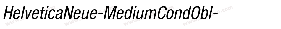 HelveticaNeue-MediumCondObl字体转换