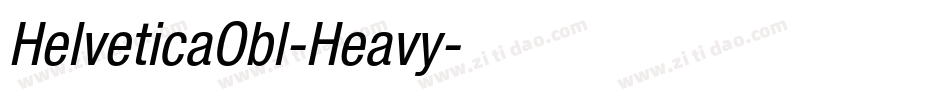 HelveticaObl-Heavy字体转换