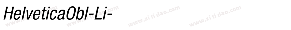 HelveticaObl-Li字体转换