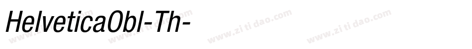 HelveticaObl-Th字体转换