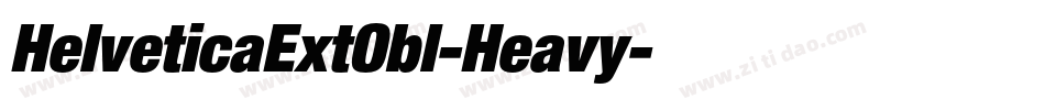 HelveticaExtObl-Heavy字体转换