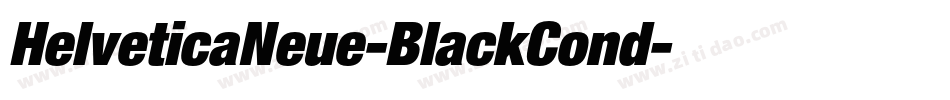HelveticaNeue-BlackCond字体转换