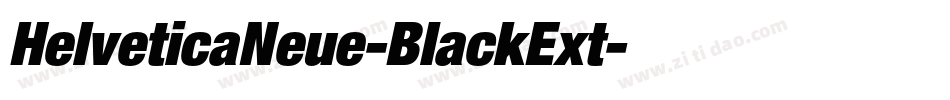 HelveticaNeue-BlackExt字体转换