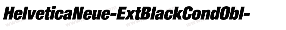 HelveticaNeue-ExtBlackCondObl字体转换