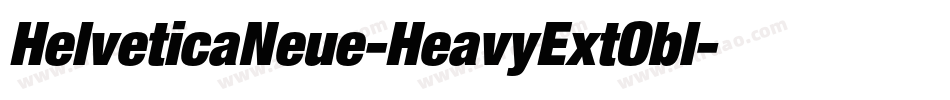 HelveticaNeue-HeavyExtObl字体转换