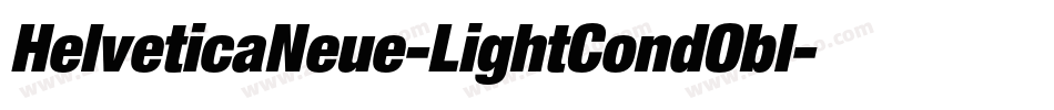 HelveticaNeue-LightCondObl字体转换