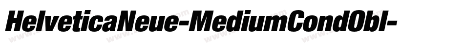 HelveticaNeue-MediumCondObl字体转换