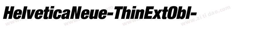 HelveticaNeue-ThinExtObl字体转换