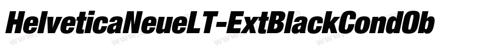 HelveticaNeueLT-ExtBlackCondObl字体转换