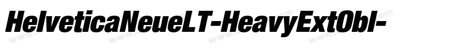 HelveticaNeueLT-HeavyExtObl字体转换