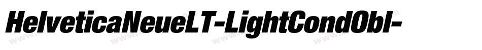 HelveticaNeueLT-LightCondObl字体转换