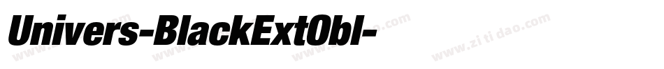 Univers-BlackExtObl字体转换