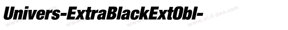 Univers-ExtraBlackExtObl字体转换