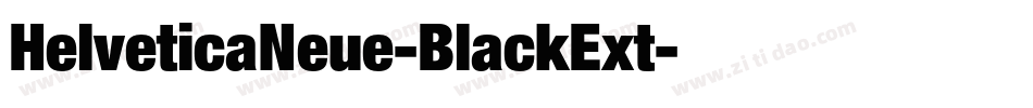 HelveticaNeue-BlackExt字体转换