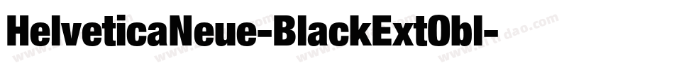 HelveticaNeue-BlackExtObl字体转换
