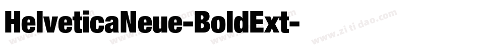HelveticaNeue-BoldExt字体转换