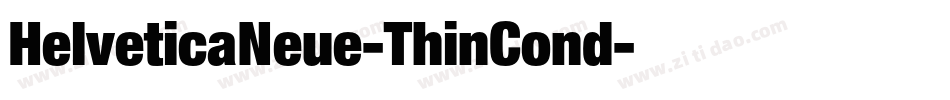 HelveticaNeue-ThinCond字体转换