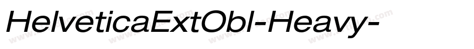 HelveticaExtObl-Heavy字体转换