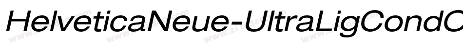 HelveticaNeue-UltraLigCondObl字体转换