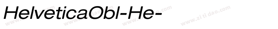 HelveticaObl-He字体转换