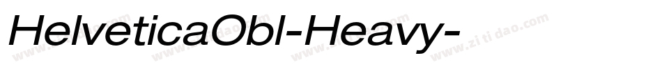 HelveticaObl-Heavy字体转换