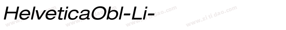 HelveticaObl-Li字体转换