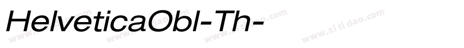 HelveticaObl-Th字体转换