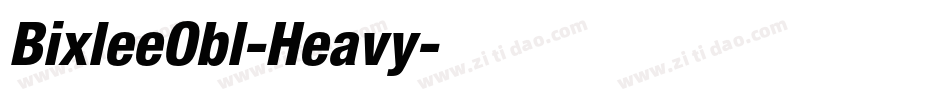 BixleeObl-Heavy字体转换