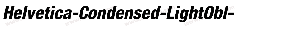 Helvetica-Condensed-LightObl字体转换