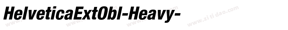 HelveticaExtObl-Heavy字体转换