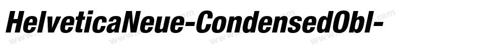HelveticaNeue-CondensedObl字体转换