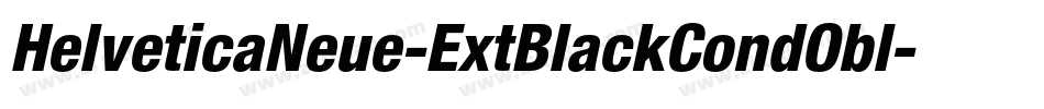 HelveticaNeue-ExtBlackCondObl字体转换