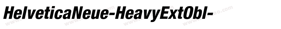 HelveticaNeue-HeavyExtObl字体转换