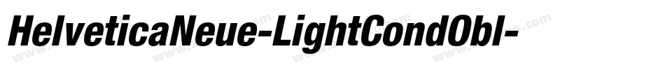 HelveticaNeue-LightCondObl字体转换