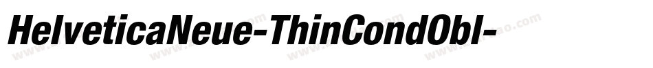 HelveticaNeue-ThinCondObl字体转换