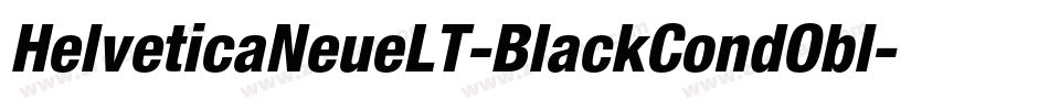 HelveticaNeueLT-BlackCondObl字体转换