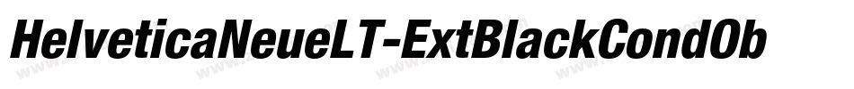 HelveticaNeueLT-ExtBlackCondObl字体转换