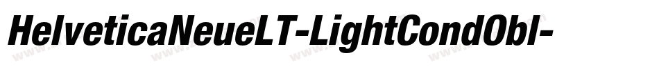 HelveticaNeueLT-LightCondObl字体转换