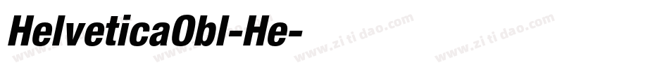 HelveticaObl-He字体转换