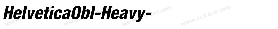 HelveticaObl-Heavy字体转换