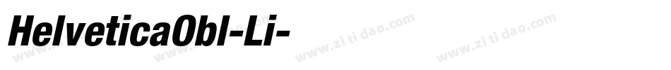 HelveticaObl-Li字体转换