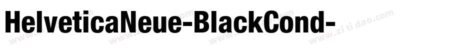 HelveticaNeue-BlackCond字体转换