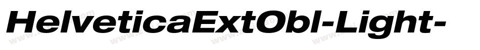 HelveticaExtObl-Light字体转换