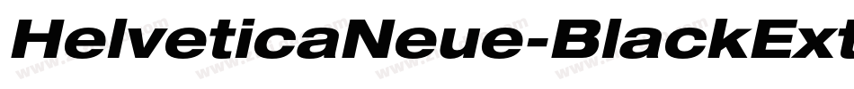HelveticaNeue-BlackExtObl字体转换