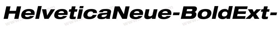 HelveticaNeue-BoldExt字体转换