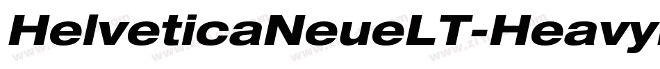 HelveticaNeueLT-HeavyExtObl字体转换