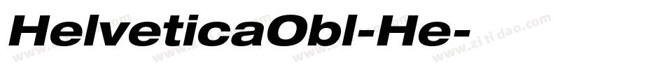 HelveticaObl-He字体转换