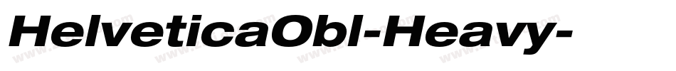 HelveticaObl-Heavy字体转换